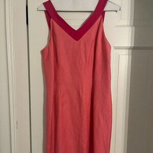 Pink linen dress
